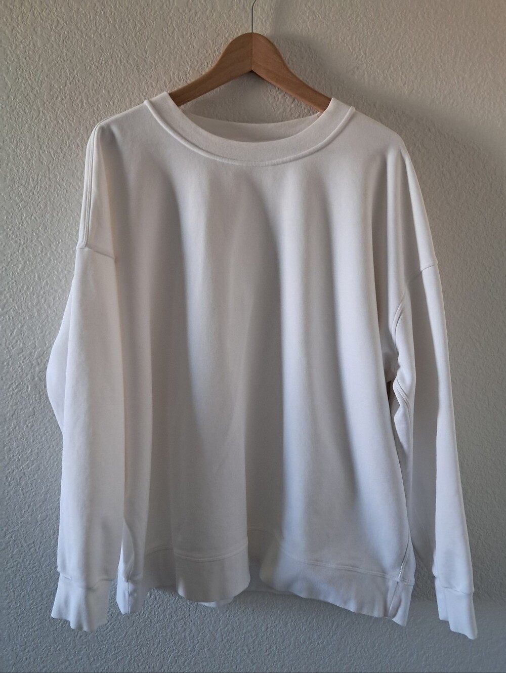 Lululemon Perfectly Oversized Crew Sweatshirt Cotton Terry Spell Out Size 16